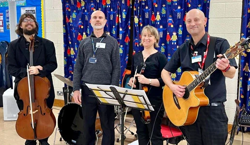 Pictured from L to R: Karen Kirkland, Kian Samari, Jo Giles, Simon Tomkins, Jacob Potter