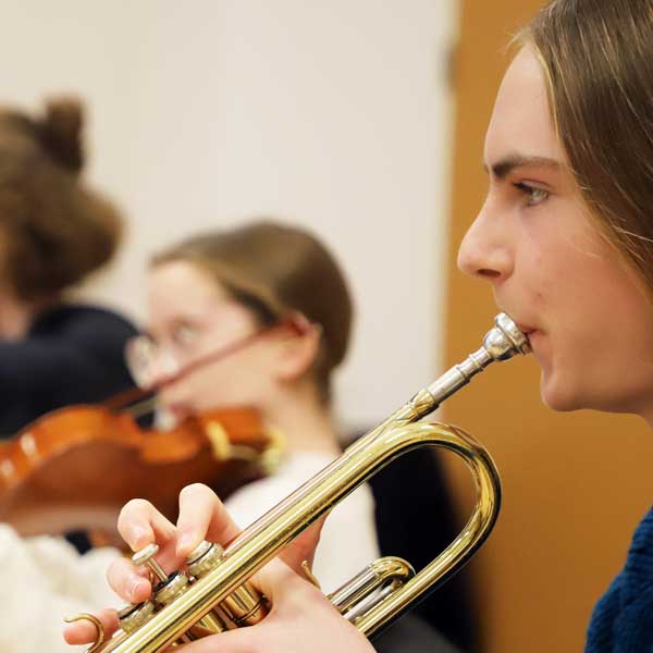 young orchestra players