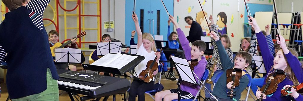 group of young musicians